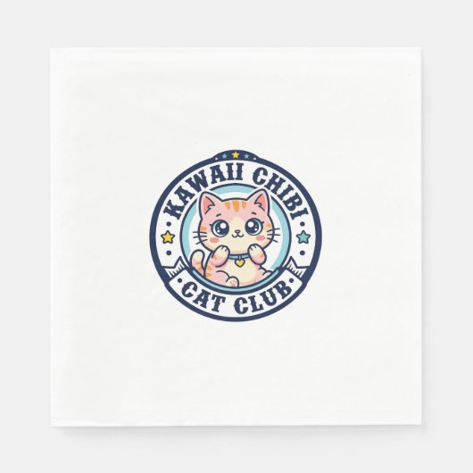 Kawaii Chibi Katze Katzenmutter Geschenkidee - Kaw Serviette (Vorderseite)
