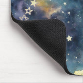 Kawaii Chibi Knight und Kitten Starry Sky Mousepad (Ecke)