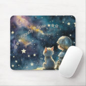 Kawaii Chibi Knight und Kitten Starry Sky Mousepad (Mit Mouse)