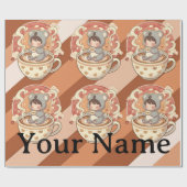 Kawaii Chibi Koala Adventure Gift Wrapping Paper Geschenkpapier (Flach)