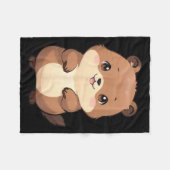 Kawaii Chibi Murmeltier - Panfurware Llc Fleecedecke (Vorderseite (Horizontal))