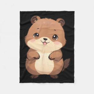Kawaii Chibi Murmeltier - Panfurware Llc Fleecedecke