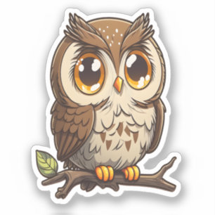Kawaii Chibi Niedlich Owl Sticker