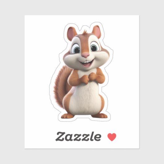 Kawaii Chibi Niedlich Squirrel Chipmunk Aufkleber (Blatt)