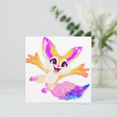 Kawaii Chibi Party Mascot Einladung (Stehend Vorderseite)