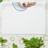 Kawaii Chibi Sloth Astronaut � Cute Space Sloth Ca Geschirrtuch (Gefaltet)