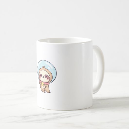 Kawaii Chibi Sloth Astronaut � Cute Space Sloth Ca Kaffeetasse (VorderseiteRechts)