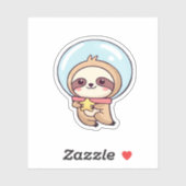 Kawaii Chibi Sloth Astronaut � Niedlich Space Slot Aufkleber (Blatt)