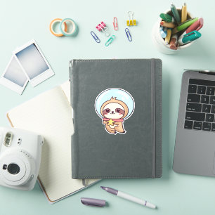 Kawaii Chibi Sloth Astronaut � Niedlich Space Slot Aufkleber