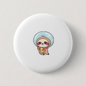 Kawaii Chibi Sloth Astronaut � Niedlich Space Slot Button (Vorderseite)