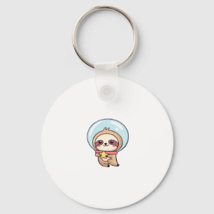Kawaii Chibi Sloth Astronaut � Niedlich Space Slot Schlüsselanhänger