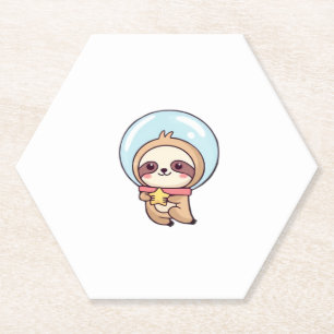 Kawaii Chibi Sloth Astronaut � Niedlich Space Slot Untersetzer