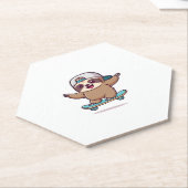 Kawaii Chibi Sloth Skater � Niedlich Funny Skatebo Untersetzer (angewinkelt)