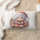 Kawaii Chibi Weihnachtsmann Mädchen Weihnachten Lendenkissen (Decke)