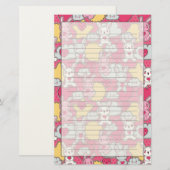 Kawaii Child Pattern with Cute Doodles Briefpapier (Vorne/Hinten)