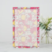 Kawaii Child Pattern with Cute Doodles Briefpapier (Stehend Vorderseite)