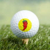 Kawaii Chili Pepper Diva Custom Golfball (Insitu T-Shirt)