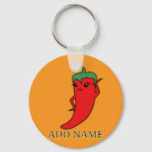 Kawaii Chili Pepper Diva Custom Schlüsselanhänger (Vorderseite)