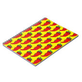Kawaii-Chili-Pfeffer-Zeichenmuster Notizblock (Linke Seite)