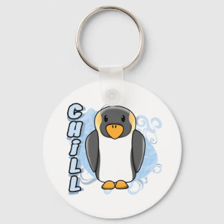 Kawaii Chill Penguin Schlüsselanhänger