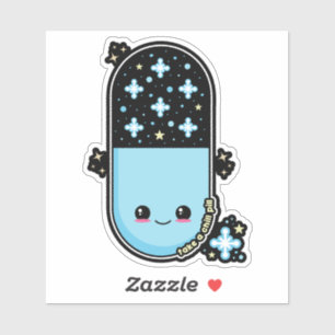 Kawaii Chill Pill Aufkleber
