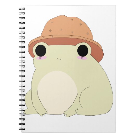 Kawaii Chilling Frog-Geschenk Notizblock (Vorderseite)