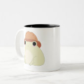 Kawaii Chilling Frog-Geschenk Zweifarbige Tasse (Vorderseite Links)