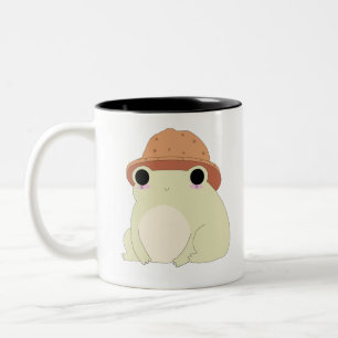 Kawaii Chilling Frog-Geschenk Zweifarbige Tasse
