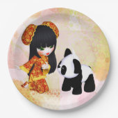 Kawaii China Girl Pappteller (Vorderseite)