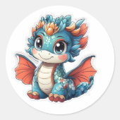 Kawaii Chinese Knot Dragon Sticker (Vorderseite)