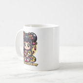 Kawaii Chinesische Neujahrsnacht und Mädchen Kaffeetasse (Vorderseite Links)