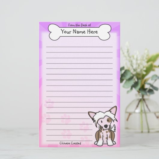 Kawaii chinesisches Briefpapier mit Haube (Stehend Vorderseite)