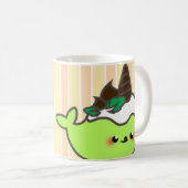 Kawaii Chocolate Chip Mint Narwhal Kaffeetasse (VorderseiteRechts)