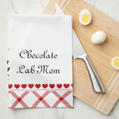 Kawaii Chocolate Labrador Cartoon Küchentuch (Viertel Falte)