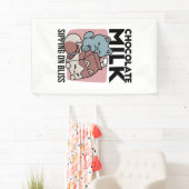 Kawaii Chocolate Milk Cat – Cozy Drink & Cuteness Banner (Insitu)