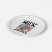 Kawaii Chocolate Milk Cat – Cozy Drink & Cuteness Pappteller (Schrägansicht)