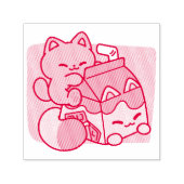 Kawaii Chocolate Milk Cat – Cozy Drink & Cuteness  Permastempel (Design)