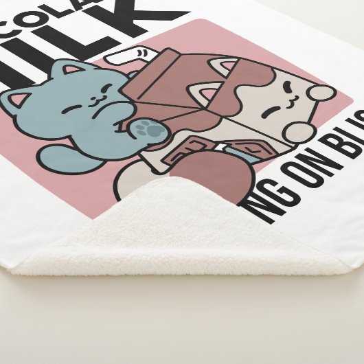 Kawaii Chocolate Milk Cat – Cozy Drink & Cuteness Sherpadecke (3/4)