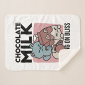 Kawaii Chocolate Milk Cat – Cozy Drink & Cuteness  Sherpadecke (Vorderseite (Horizontal))