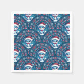 Kawaii Christmas Bear Mandala Deko Scale Decoupage Serviette (Vorderseite)