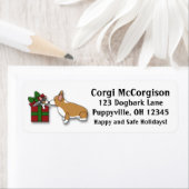 Kawaii Christmas Corgi Welppy-Geschenkadresse Labe (Insitu)