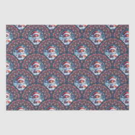 Kawaii Christmas Fox Art Deco Dot Mandala Scallops Seidenpapier