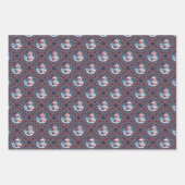 Kawaii Christmas Fox Dot Mandala Diamond Tile Geschenkpapier Set (Vorderseite 3)