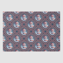 Kawaii Christmas Fox Dot Mandala Diamond TIle Seidenpapier