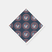 Kawaii Christmas Fox Polka Dot Mandala Decoupage Serviette (Ecke)