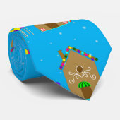Kawaii Christmas Gingerbread House Krawatte (Gerollt)