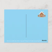 Kawaii Christmas Gingerbread House Postkarte (Rückseite)