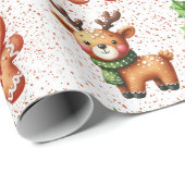 Kawaii Christmas Gingerbread Pattern - Niedlich Ho Geschenkpapier (Rolleneckpunkt)