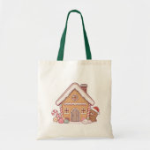 Kawaii Christmas House Tote Bags Tragetasche (Vorne)