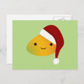 Kawaii Christmas Mango Feiertagspostkarte (Vorne/Hinten)